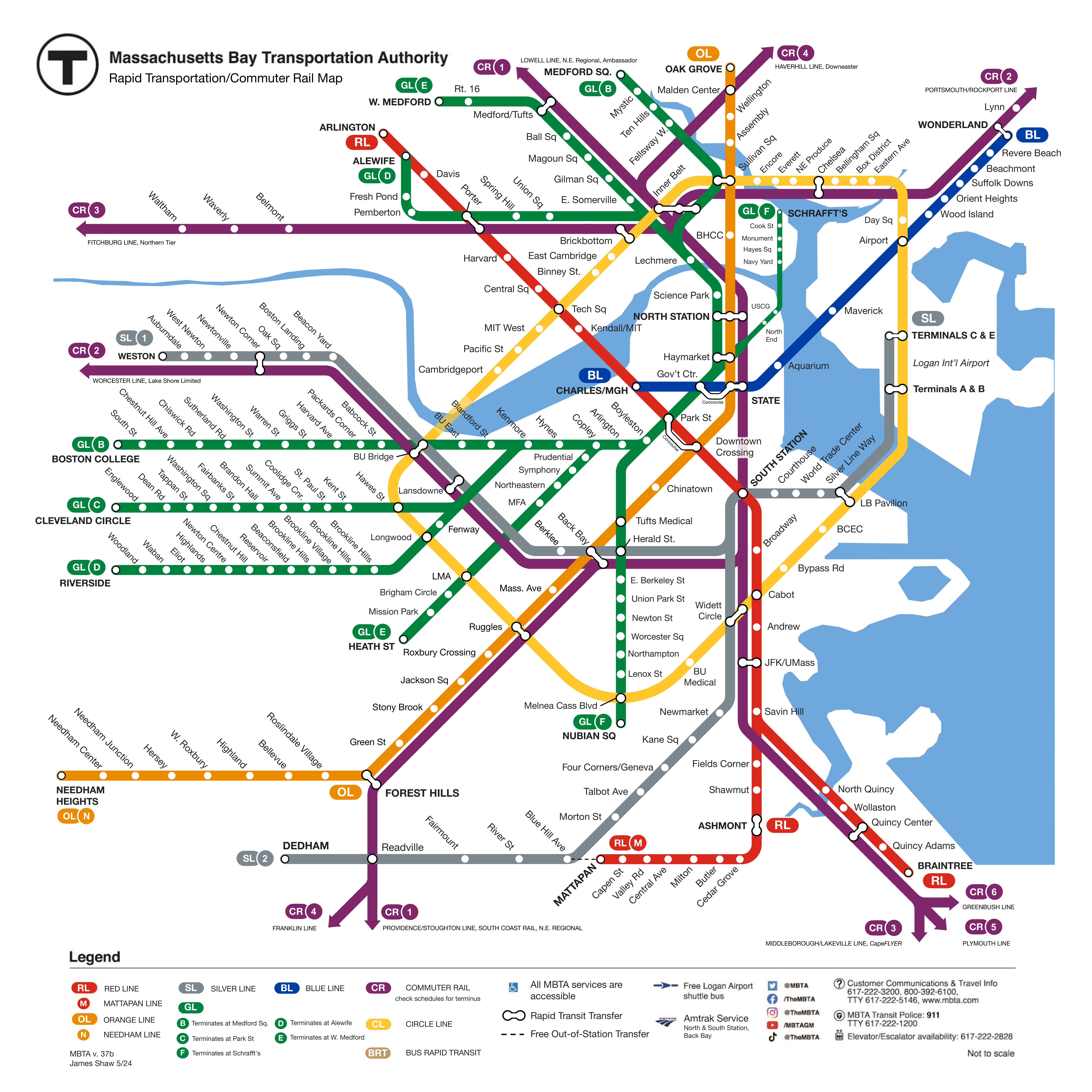 Reimagined MBTA Network Map